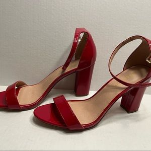 Red, patent leather Madden Girl heels